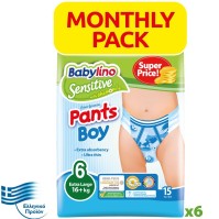 BABYLINO SENSITIVE Monthly Pack Pants Boy No6 (16+ …