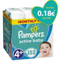 Pampers Active Baby Νο.4+ (10-15kg) 152τμχ