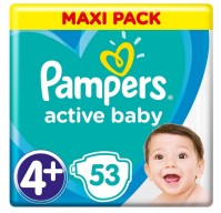 Pampers Active Baby Maxi Pack No.4+ (10-15kg) 53τμ …