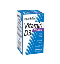 Health Aid βιταμίνη D3 1000iu, 120 Ταμπλέτες
