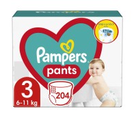 Pampers Pants Νο3 (6-11 kg) 204 Πάνες Βρακάκι
