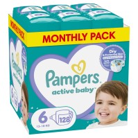 Pampers Active Baby No.6 (13-18kg) 128τμχ