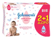 Johnson's Baby Gentle All Over Μωρομάντηλα 2+1 ΔΩΡ …