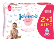 Johnson's Baby Gentle All Over Μωρομάντηλα 2+1 ΔΩΡ …