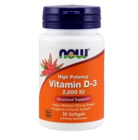 Now Foods Vitamin D3 2.000 IU 30 Softgels