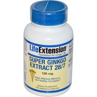 Life Extension Super Ginkgo Extract 28/7 120mg 100 …
