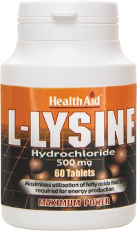 HEALTH AID L-LYSINE HCL 500mg 60Tabs