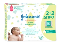 Johnson's Baby Μωρομάντηλα CottonTouch 2+2 ΔΩΡΟ