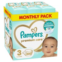 Pampers Premium Care Μέγεθος 3 Monthly Pack (6-10k …