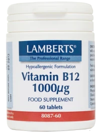 Lamberts B12 1000Mcg 60Tabs (Methilcobalamin)