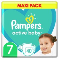Pampers Active Baby Maxi Pack No.7 (15+kg) 40τμχ