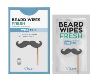 Vican Wise Men Beard Wipes Fresh 12τμχ