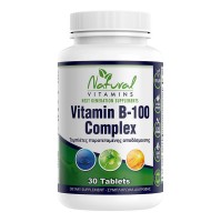Natural Vitamins B-100 Complex 30 Ταμπλέτες