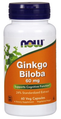 Now Foods Ginkgo Biloba 60mg 60 Veget.caps