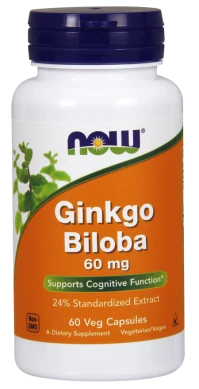 Now Foods Ginkgo Biloba 60mg 60 Veget.caps