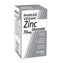 HEALTH AID ZINC GLUCONATE 70MG (10MG ELEMENTAL ZIN …