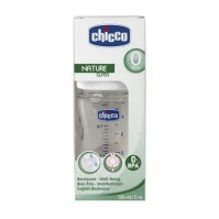 CHICCO Mπιμπερό NATURE GLASS 0 ΒPA 150ml με Θηλή Σ …