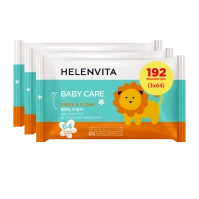 HELENVITA Baby Μωρομάντηλα Χαμομήλι 64τμχ 2+1 Δώρο