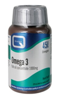 QUEST OMEGA 3 fish oil concentrate 1000mg 45CAPS