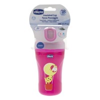 Chicco Κύπελλο Ροζ με Καλαμάκι 18m+ 266ml