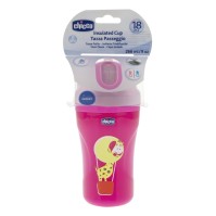 Chicco Κύπελλο Ροζ με Καλαμάκι 18m+ 266ml