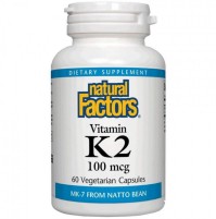 Natural Factors Vitamin K2 100mcg 60 Vegetarian Ca …