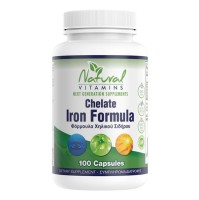 Natural Vitamins Vegan Iron Chelate 100 Κάψουλες