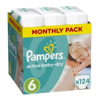 PAMPERS Active Baby Dry Monthly Pack Νο6 (15+kg) 1 …