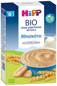 Hipp Bio Βρεφική Κρέμα Δημητριακών με Γάλα και Μπι …